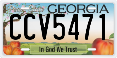 GA license plate CCV5471