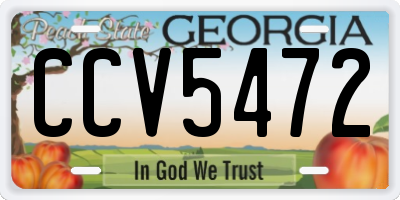 GA license plate CCV5472
