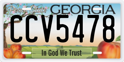 GA license plate CCV5478