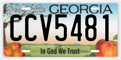 GA license plate CCV5481
