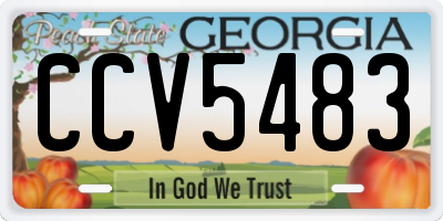 GA license plate CCV5483