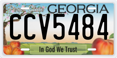 GA license plate CCV5484
