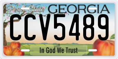 GA license plate CCV5489