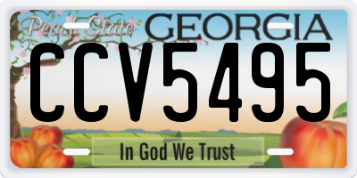GA license plate CCV5495