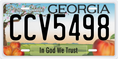 GA license plate CCV5498