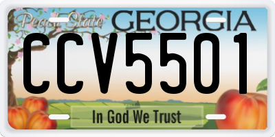 GA license plate CCV5501