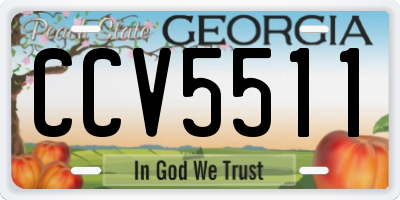 GA license plate CCV5511