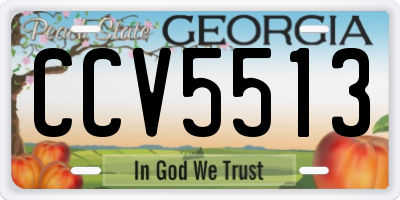 GA license plate CCV5513