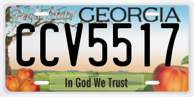 GA license plate CCV5517
