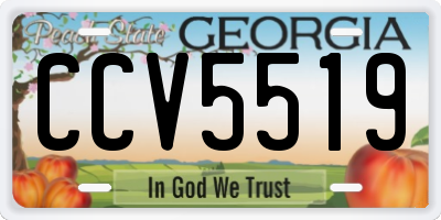 GA license plate CCV5519