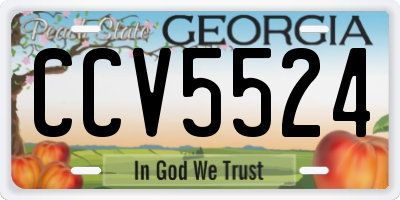 GA license plate CCV5524
