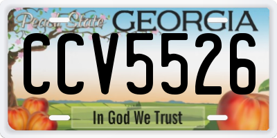 GA license plate CCV5526