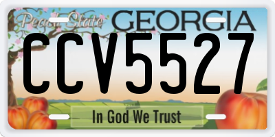 GA license plate CCV5527