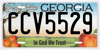 GA license plate CCV5529