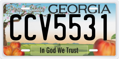 GA license plate CCV5531