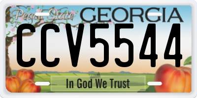 GA license plate CCV5544