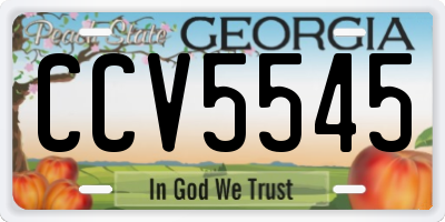 GA license plate CCV5545