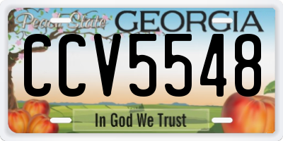 GA license plate CCV5548