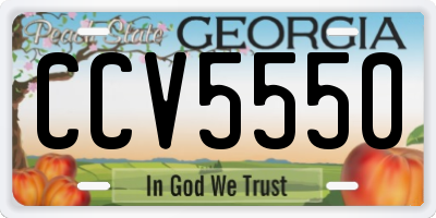 GA license plate CCV5550