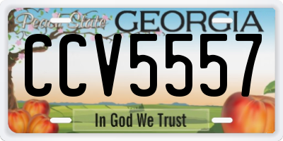 GA license plate CCV5557