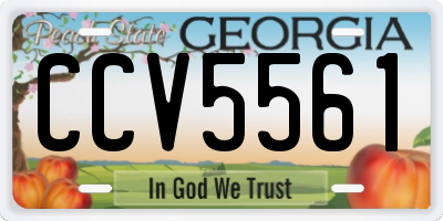 GA license plate CCV5561