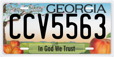 GA license plate CCV5563