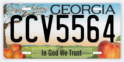 GA license plate CCV5564