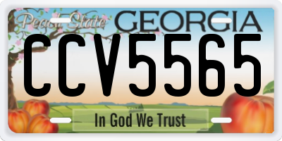 GA license plate CCV5565