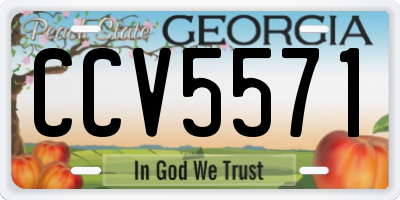 GA license plate CCV5571