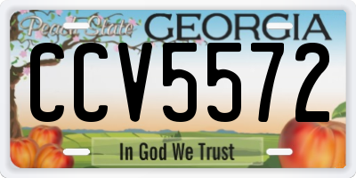 GA license plate CCV5572