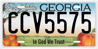 GA license plate CCV5575