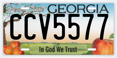 GA license plate CCV5577