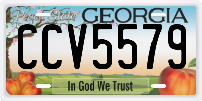 GA license plate CCV5579