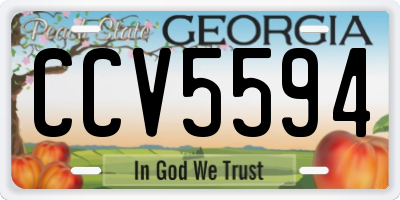 GA license plate CCV5594