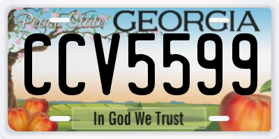 GA license plate CCV5599