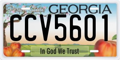 GA license plate CCV5601