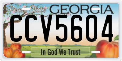 GA license plate CCV5604