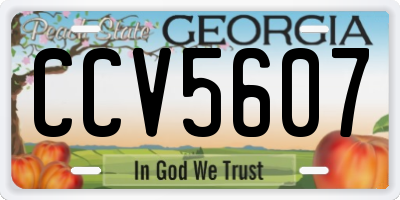 GA license plate CCV5607