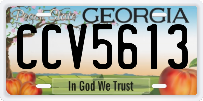 GA license plate CCV5613