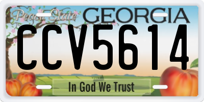 GA license plate CCV5614