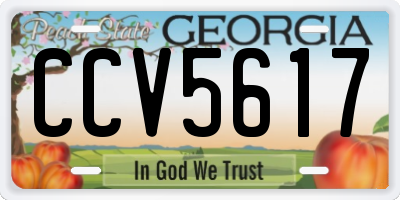 GA license plate CCV5617