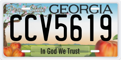 GA license plate CCV5619