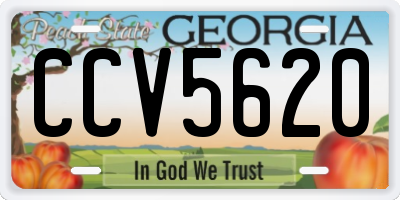 GA license plate CCV5620