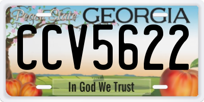 GA license plate CCV5622