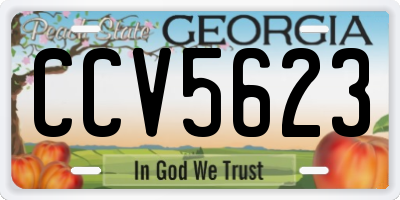 GA license plate CCV5623