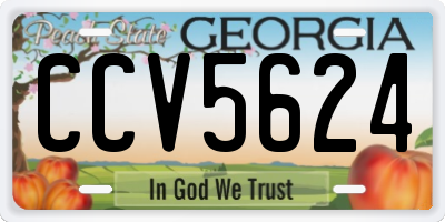 GA license plate CCV5624