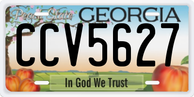 GA license plate CCV5627