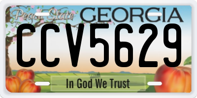 GA license plate CCV5629