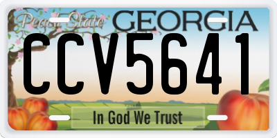 GA license plate CCV5641