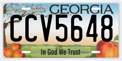 GA license plate CCV5648
